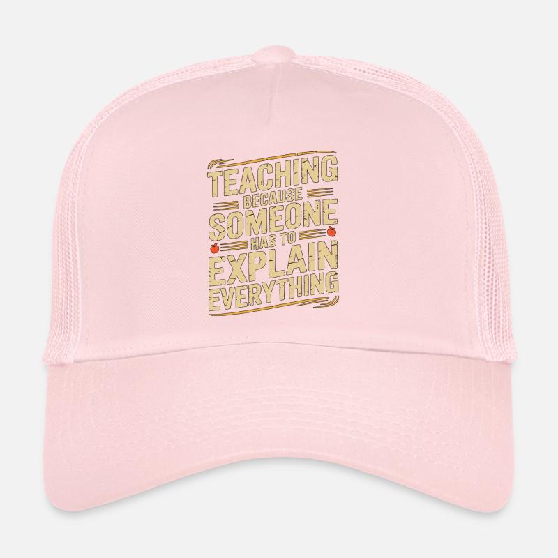 Elementary Teacher Teaching Because School Tutor Trucker Cap