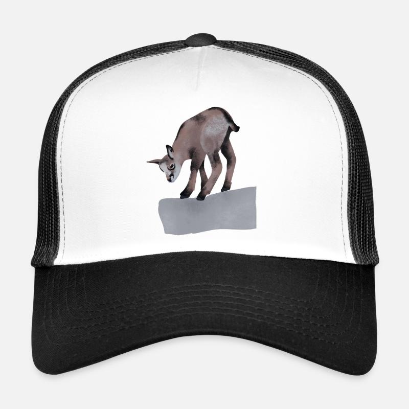 Chamois sur le rocher Casquette trucker 