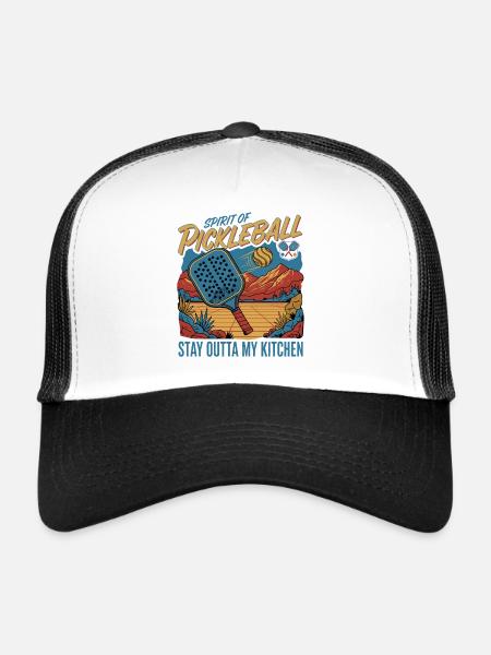 Pickleball Spirit Of Pickleball Stay Outta My - Casquette trucker  - blanc/noir - Devant