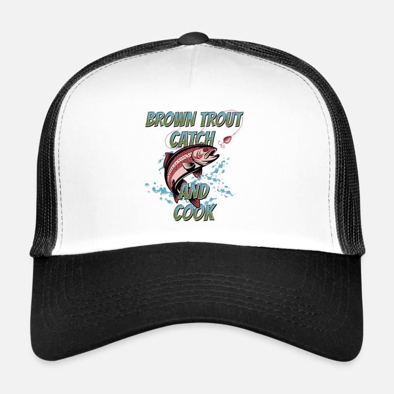 Regenbogen Forelle Fang Und Kochen Trucker Cap