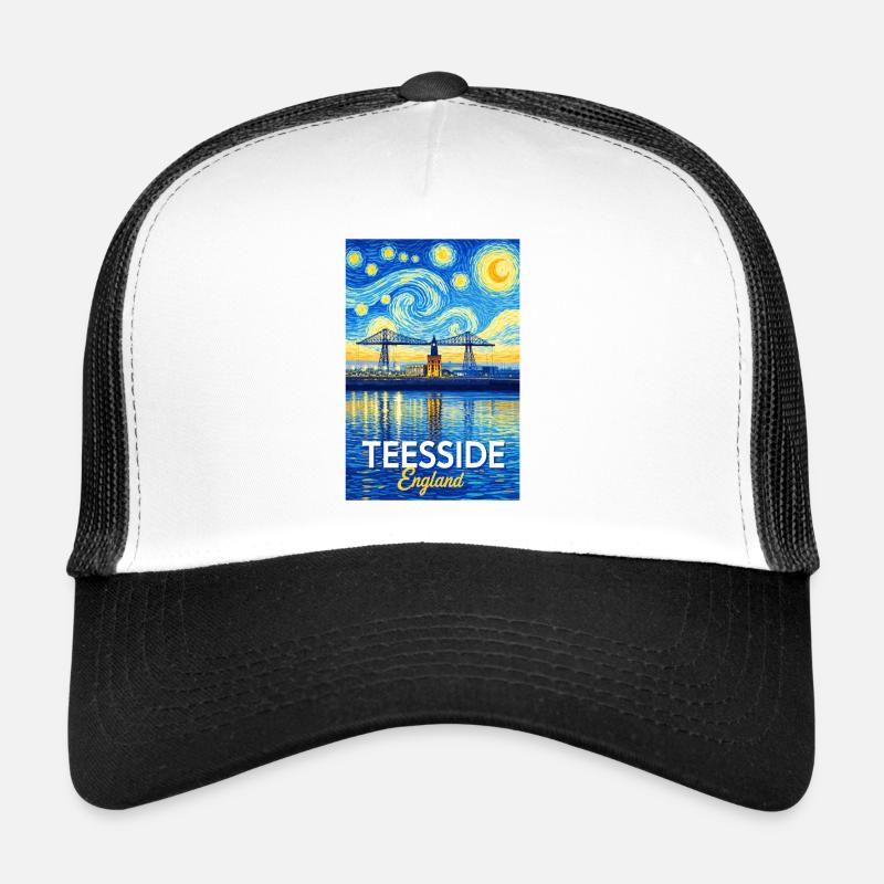 Teesside Neon Bridge England Trucker Cap