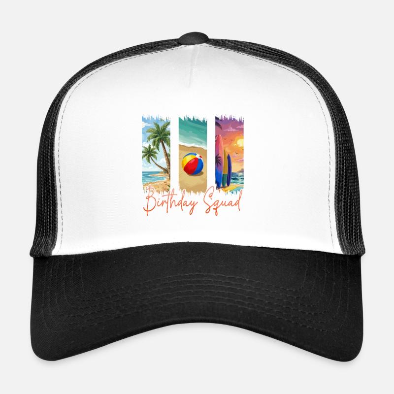 Croisière d’été sur la plage Birthday Squad Casquette trucker 