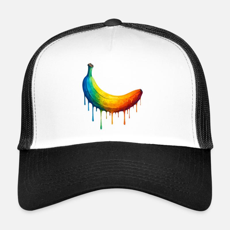Banane avec un dégradé coloré Casquette trucker 