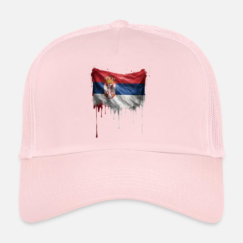 Graffiti sur la chute du drapeau serbe Casquette trucker 