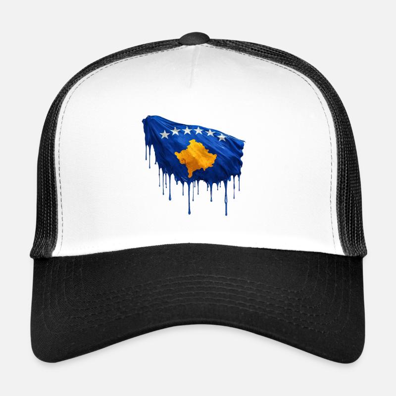 Drapeau du Kosovo couleur colorée Casquette trucker 