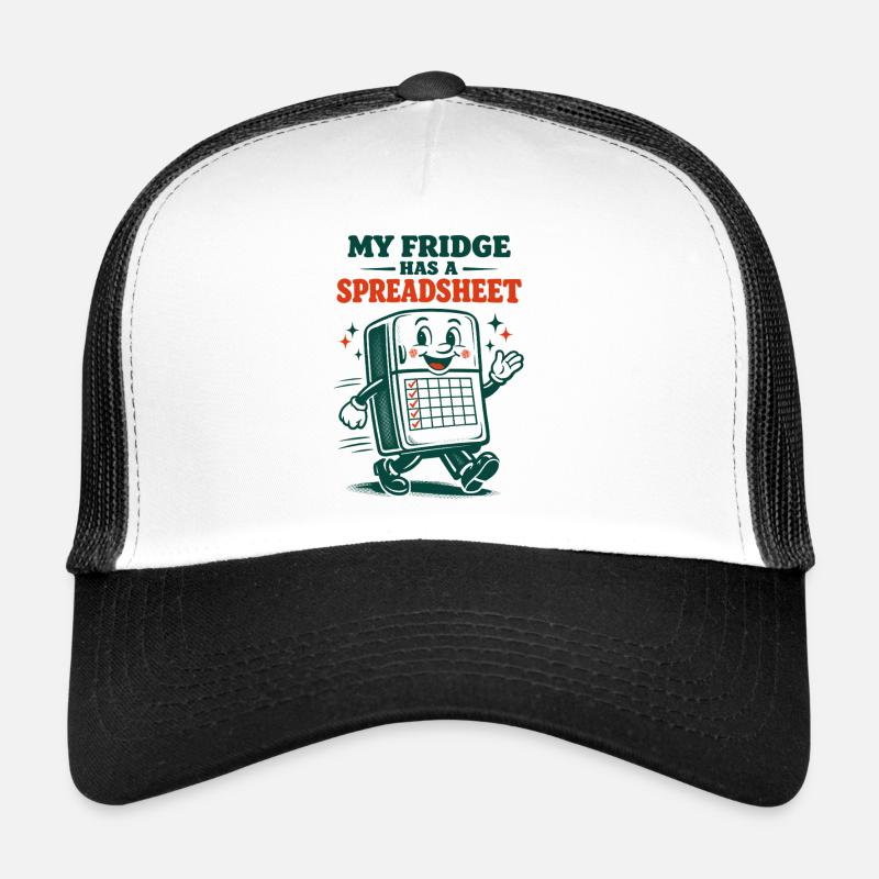 Réfrigérateur avec table | Humour de préparation des repas Casquette trucker 