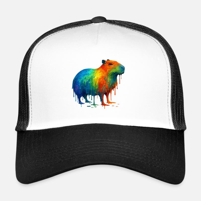 Capybara in bunten Farben Trucker Cap