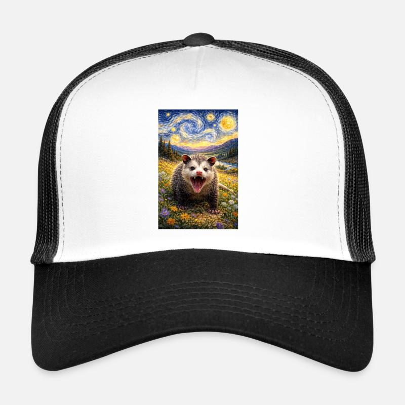 Nuit étoilée d’opossum Casquette trucker 