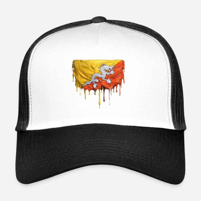 Palette de couleurs du drapeau des dragons au Bhoutan Casquette trucker 