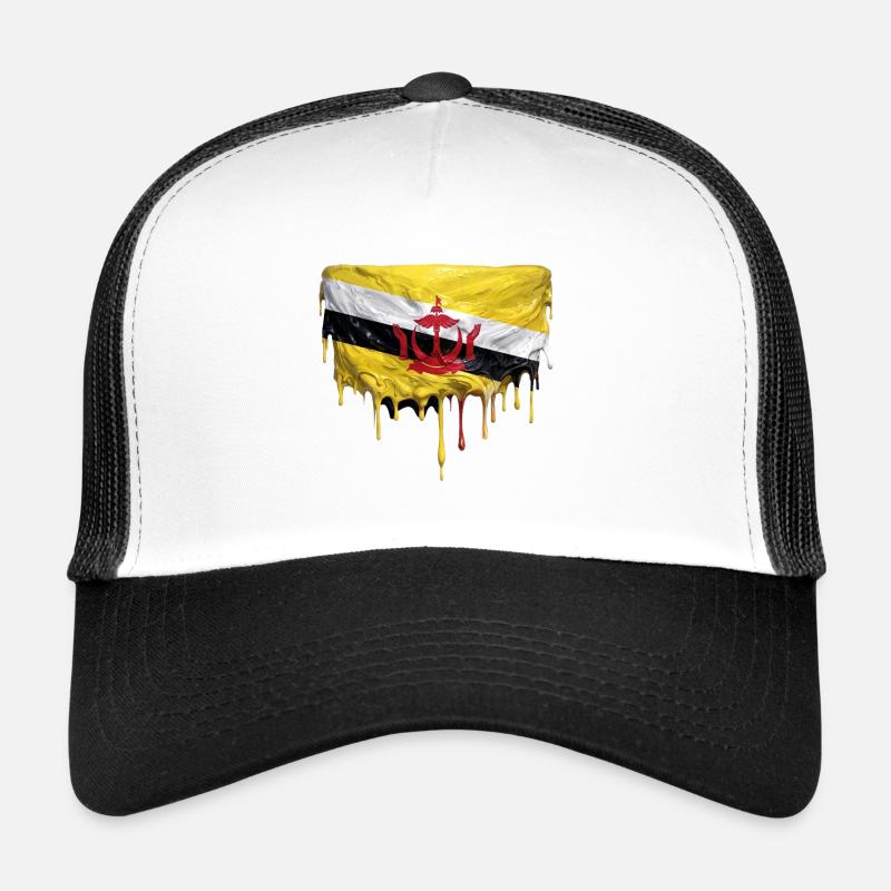 Art de la chute des drapeaux du Brunei Casquette trucker 