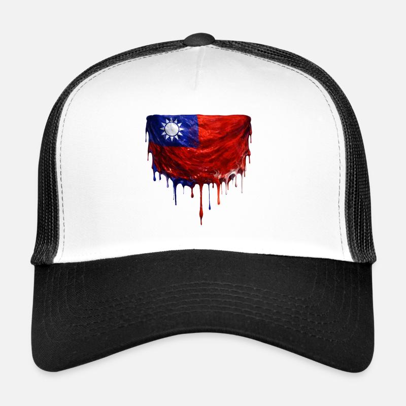 Taiwan Flag Drop Art Trucker Cap