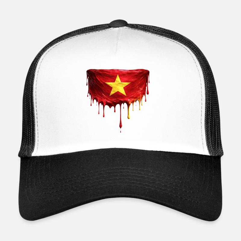 Chute du cœur du drapeau du Vietnam Casquette trucker 