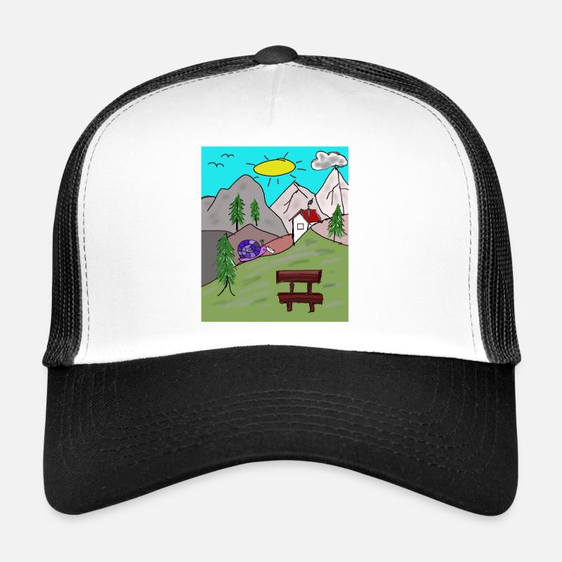 Alps Snails Post Letter Mountains Alm Postman Trucker Cap
