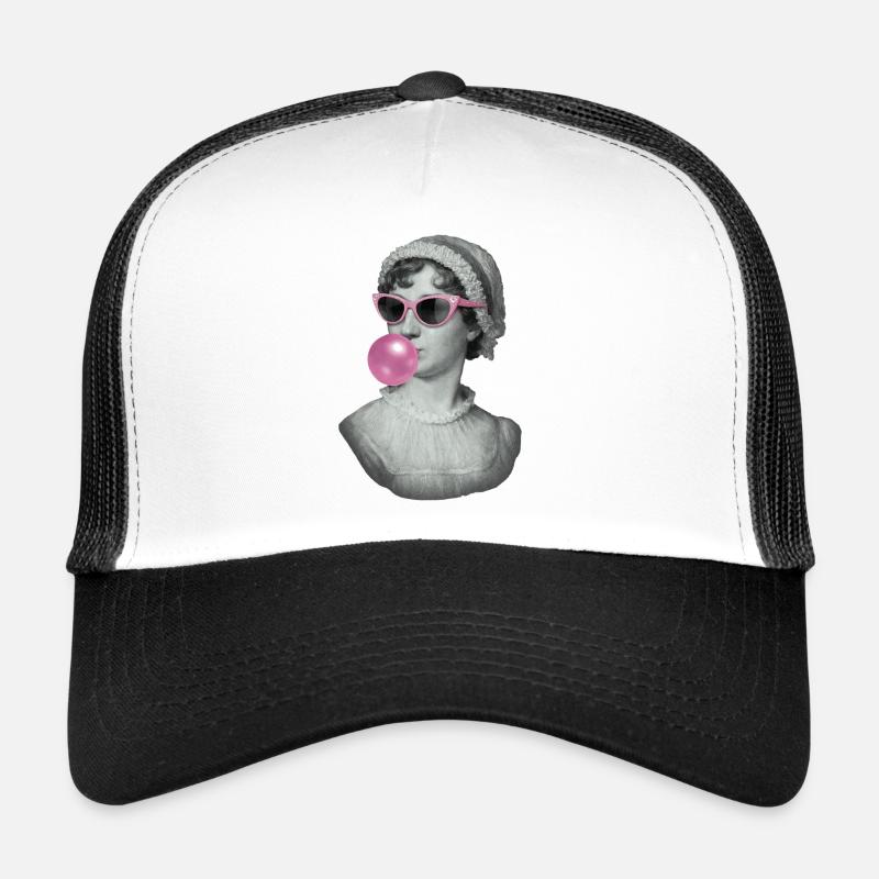 Jane Austen mit Kaugummi und Sonnenbrille Trucker Cap