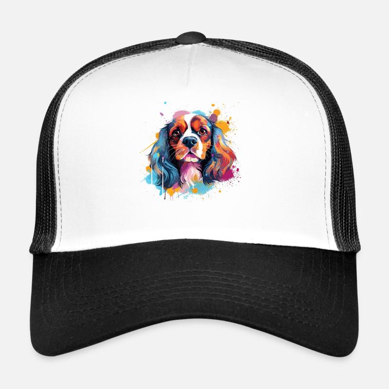 Cavalier King Charles Spaniel Chien Coloré Casquette trucker 