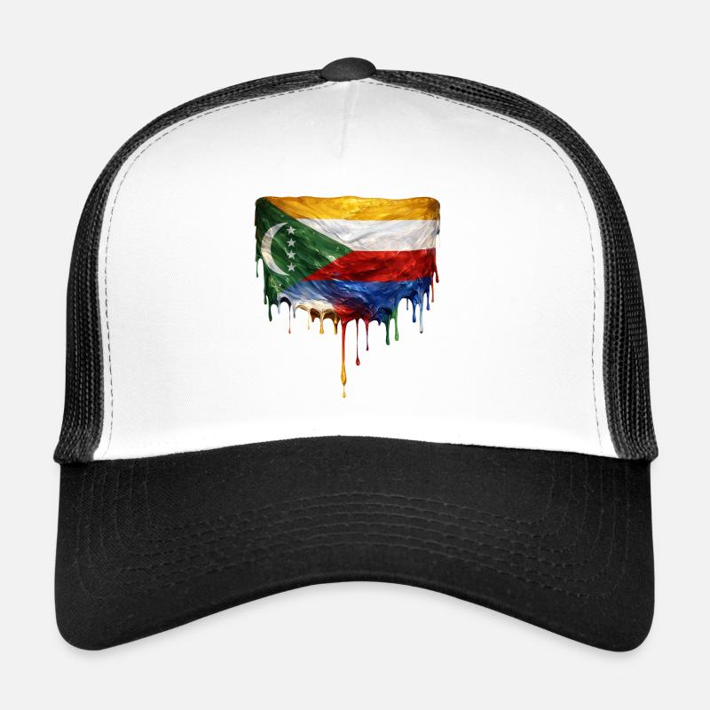Comoros Flagge: Fließende Farben Trucker Cap