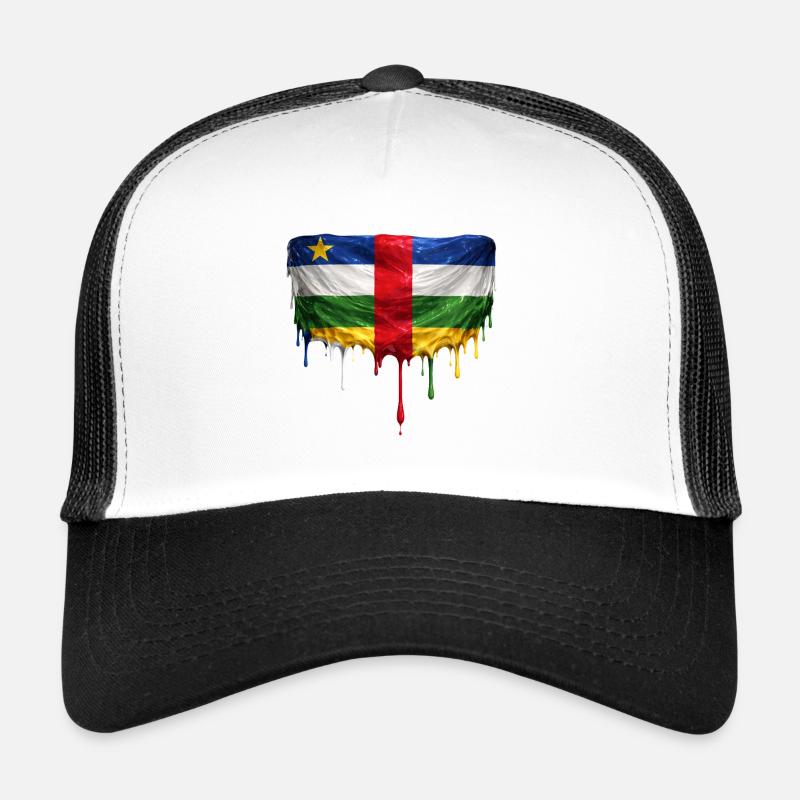 Palette de dépose de drapeau de la République centrafricaine Casquette trucker 
