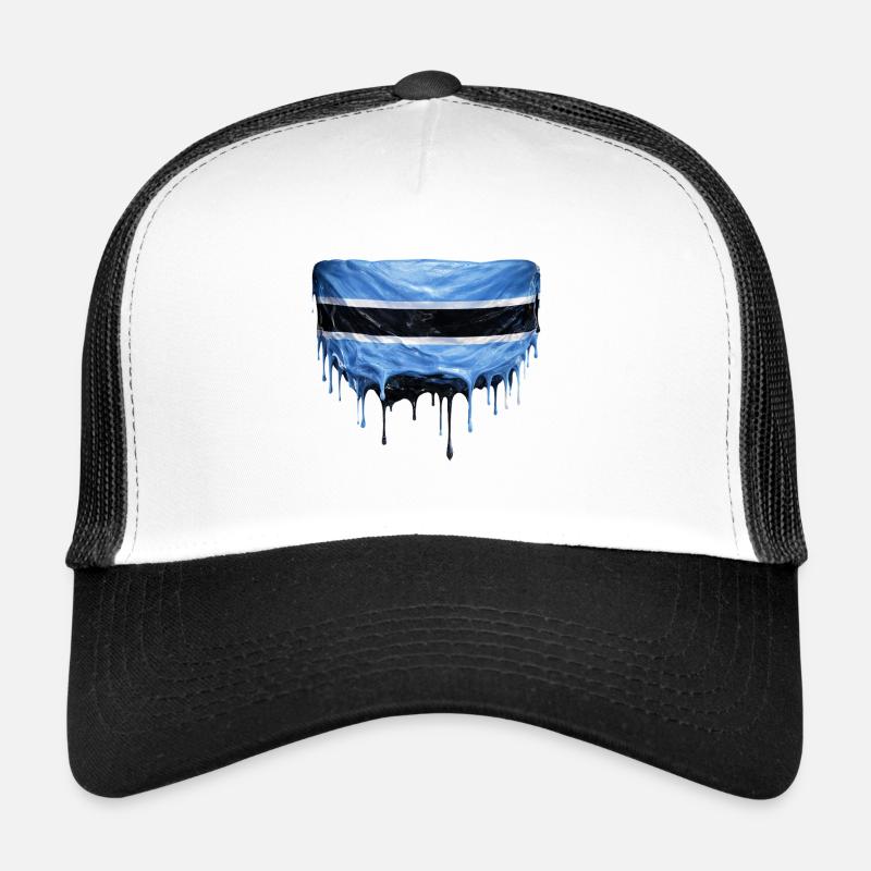 Art de la chute du drapeau du Botswana Casquette trucker 