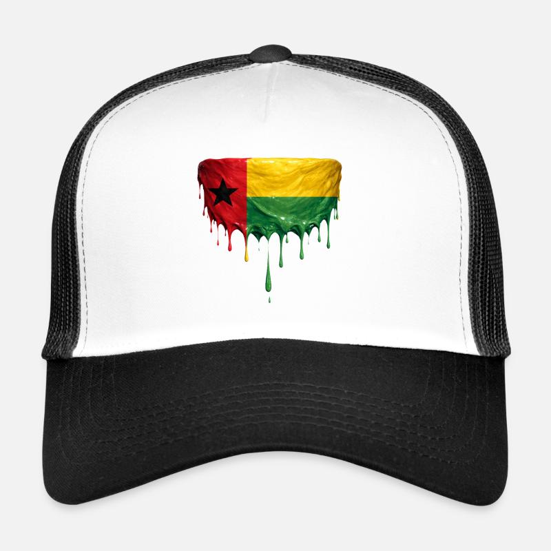 GuineaBissau Paint Drop Flag Trucker Cap