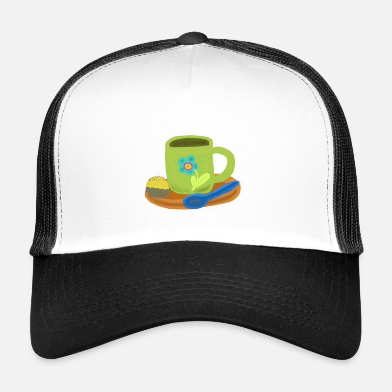 Plaisir de la confiserie Pralinée en tasse de café Casquette trucker 