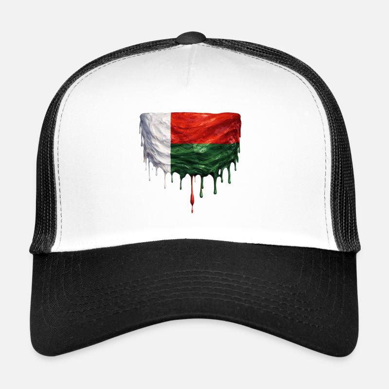 Drapeau de Madagascar en art de goutte Casquette trucker 