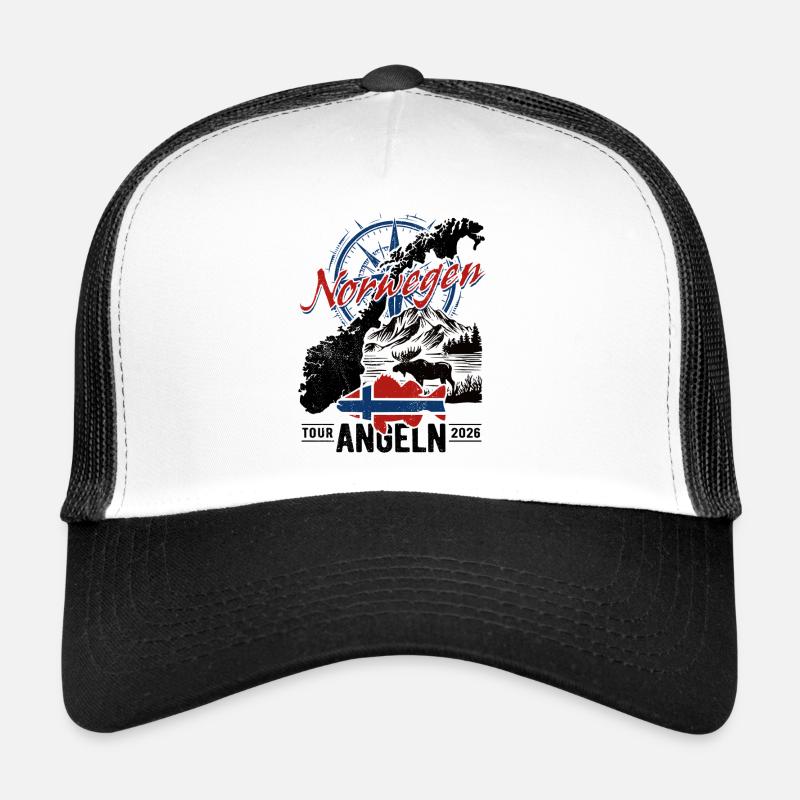 Excursion de pêche en Norvège 2026 - Cadeau de pêcheur Casquette trucker 
