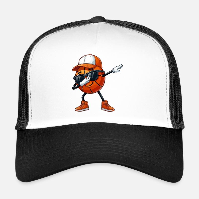 Joueurs de basket-ball, appuie sur les graphiques de basket Casquette trucker 