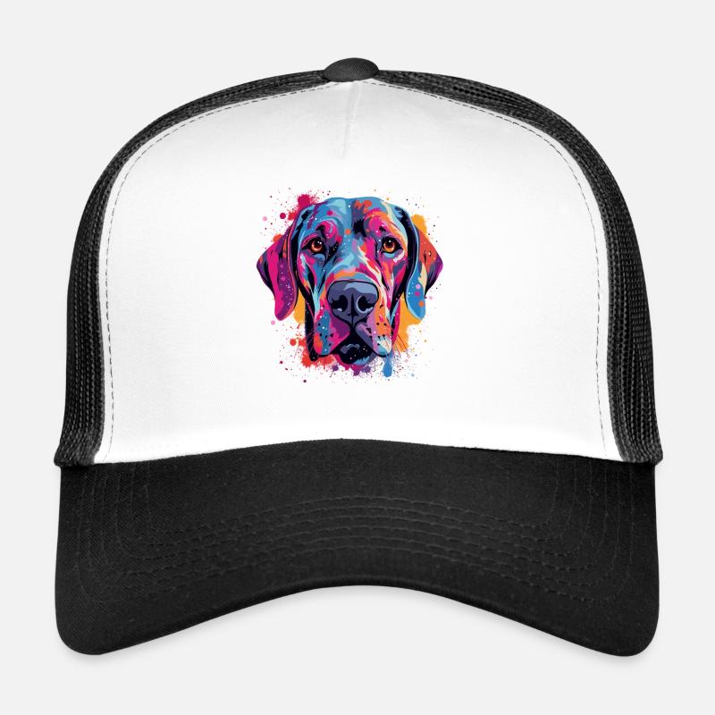 Bunte Dogge-Splash-Art Trucker Cap