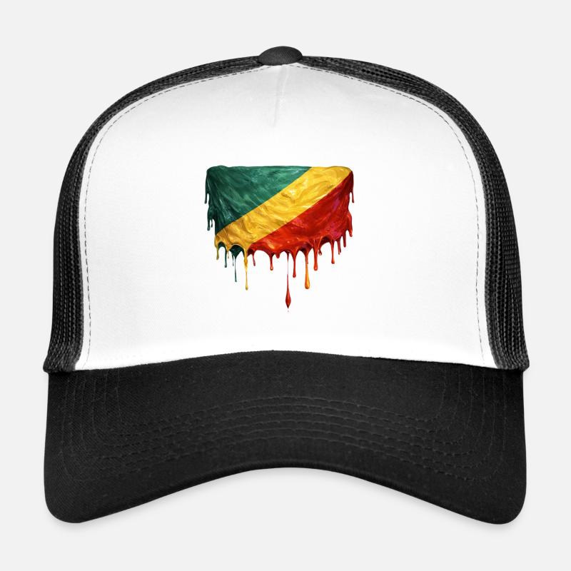 Art de la chute du drapeau de la République du Congo Casquette trucker 