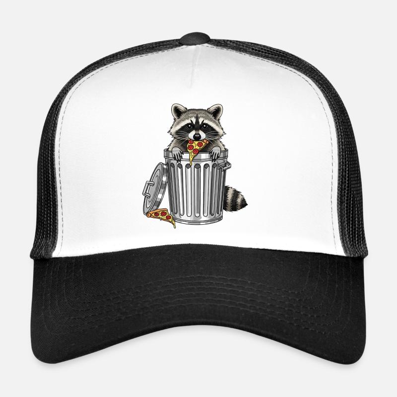 Course de pizza au raton laveur Casquette trucker 