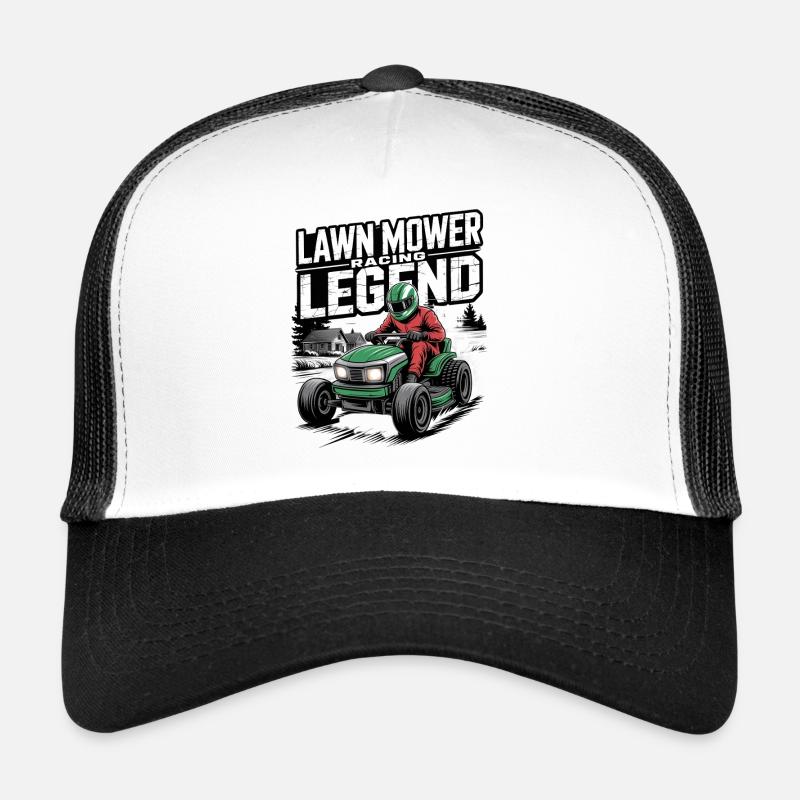 Course de tracteurs à pelouse Course de tondeuses à gazon Casquette trucker 