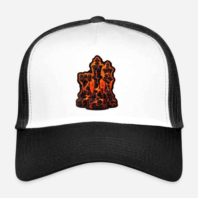 Chess Lava Pieces T-Shirt for Men Gift Trucker Cap