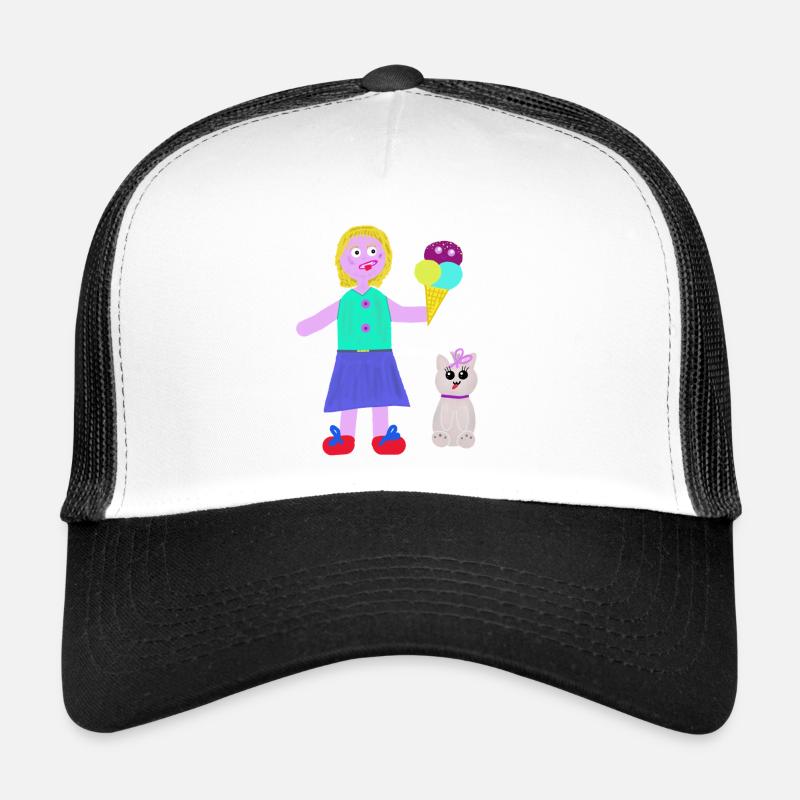 Eiscreme-Mädchen Eiscreme Eiswaffel Eis Trucker Cap