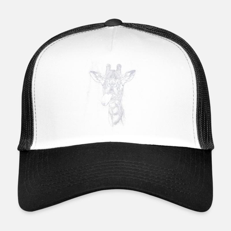 Girafe drôle à la langue Casquette trucker 