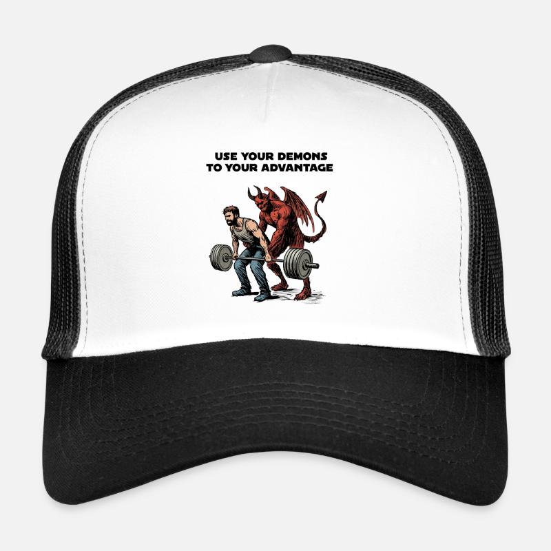 Use your demon gym motivation - Trucker Cap - white/black