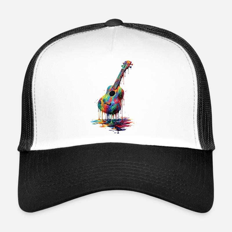 Ukulele mit tropfender Farbe Trucker Cap