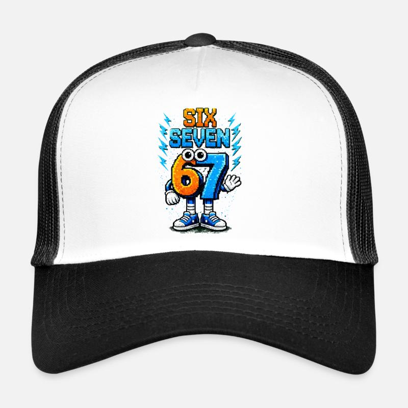 Six Seven 67 Meme - Numéros drôles avec dessin animé Casquette trucker 