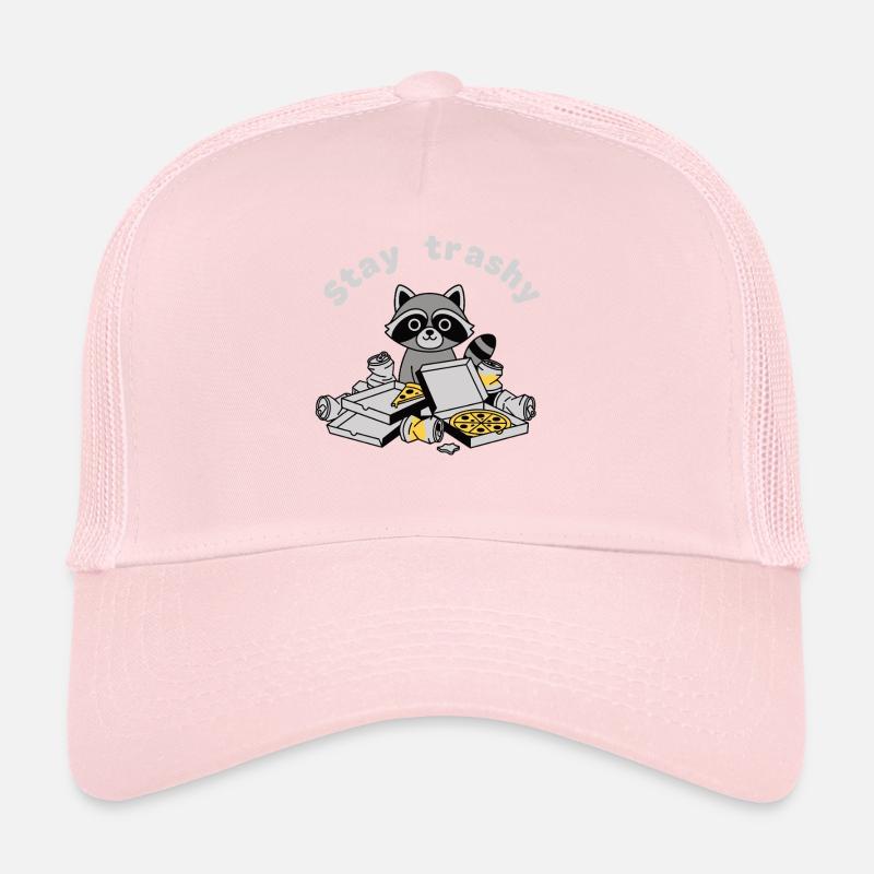 Bleib Trashy Waschbär Pizza Trash Panda Trucker Cap