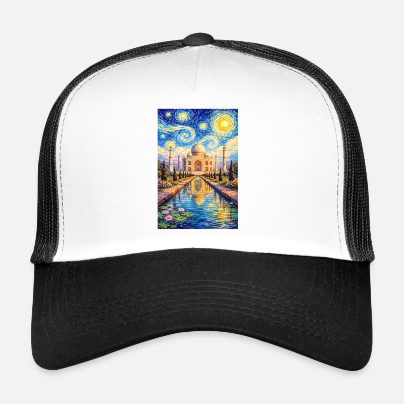 Taj Mahal Starry Night Impression Trucker Cap