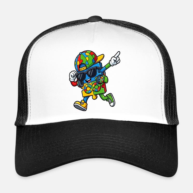 Regenbogenpuzzle-Maskottchen Trucker Cap