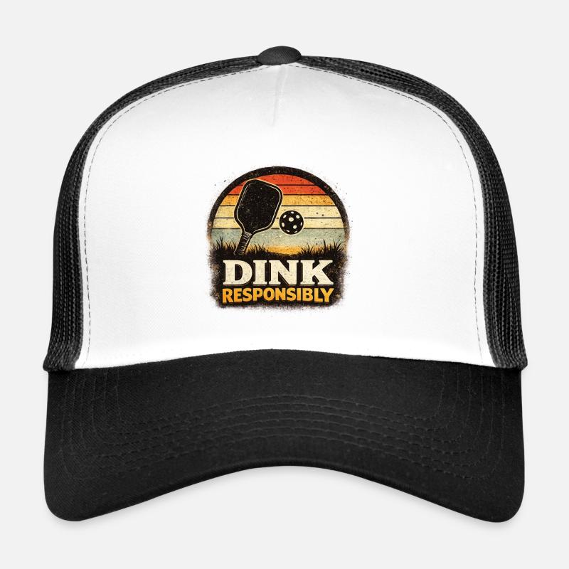 Dink Responsibly Retro Paddle Player Pickleball Trucker Cap
