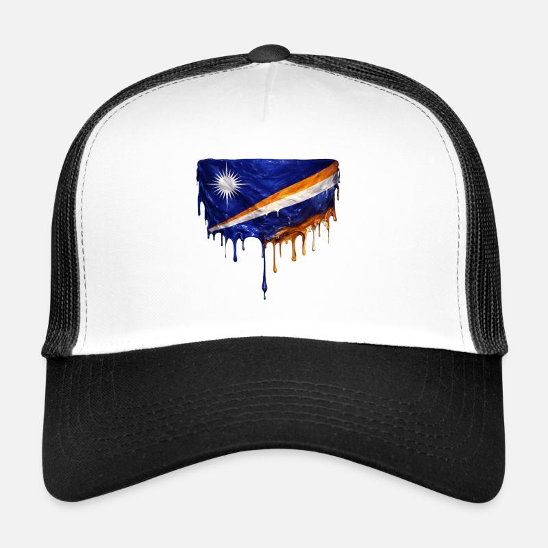 Marshall Islands Dripping Flag Trucker Cap