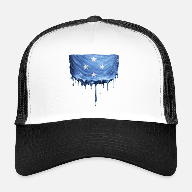 Drapeau dégoulinant de Micronésie Casquette trucker 