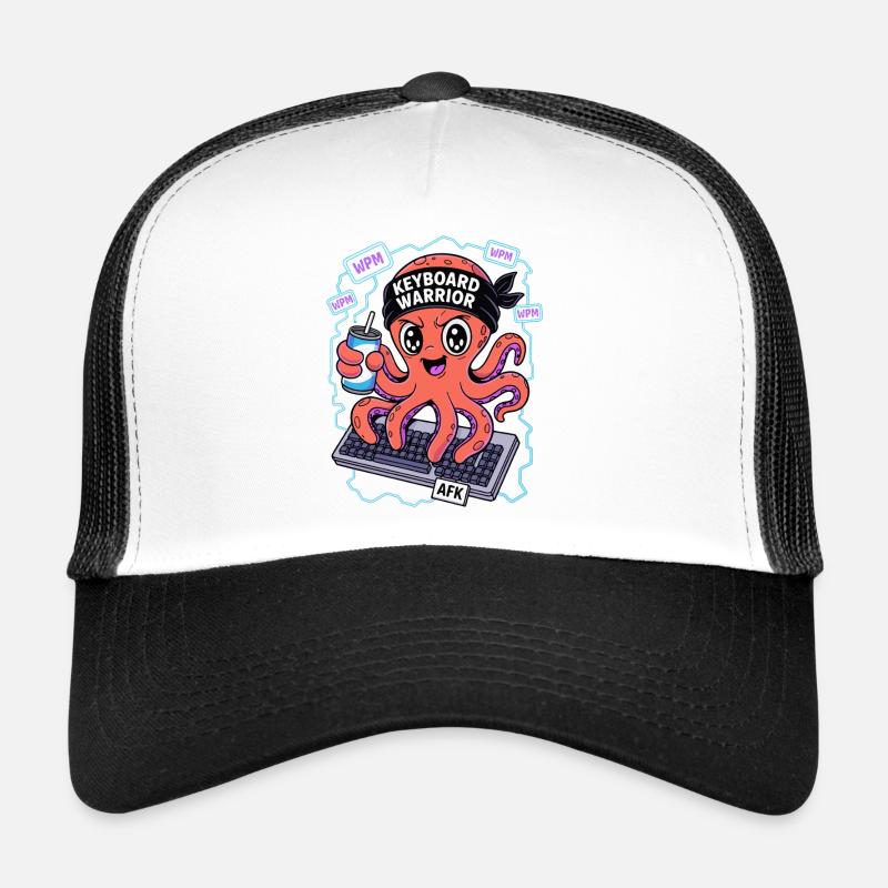 Keyboard Warrior Tintenfisch Trucker Cap