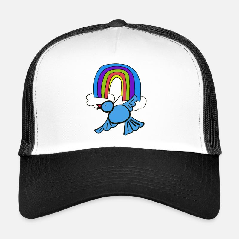 Regenbogen Wolken Vogel im Himmel Trucker Cap