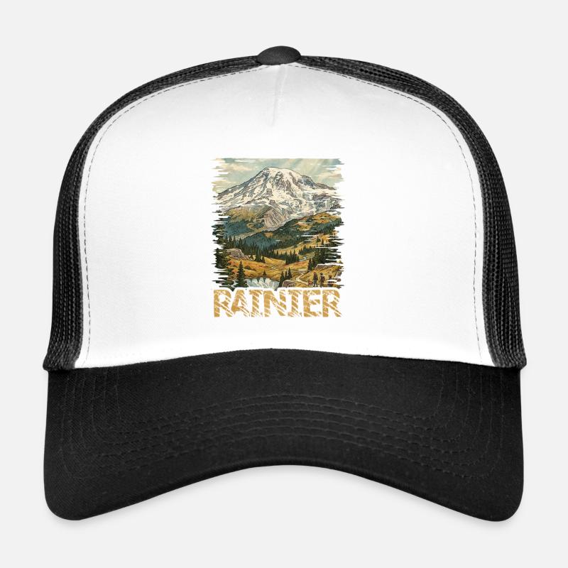 Alpine Rainier Wanderer Berglandschaft Trucker Cap