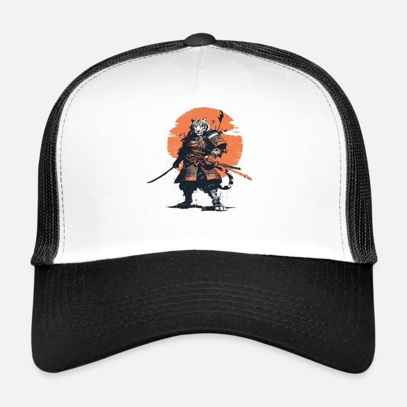 Tiger-Samurai in Ember Moon Trucker Cap