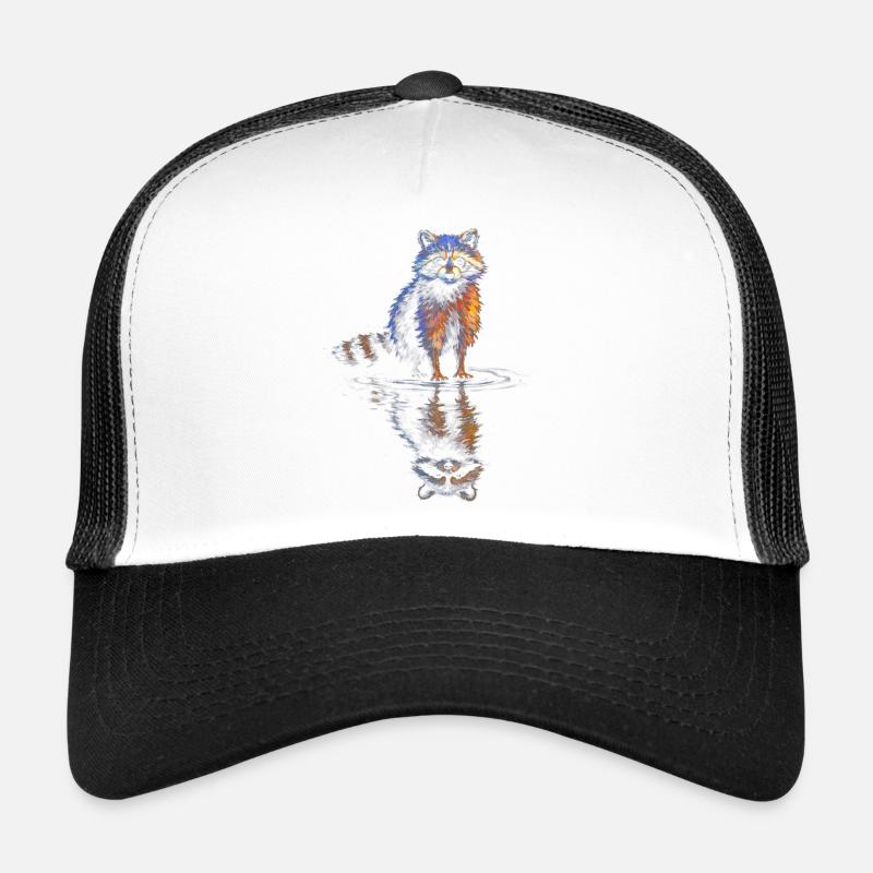 Wasserreflexion Waschbär – Farbenspiel Trucker Cap