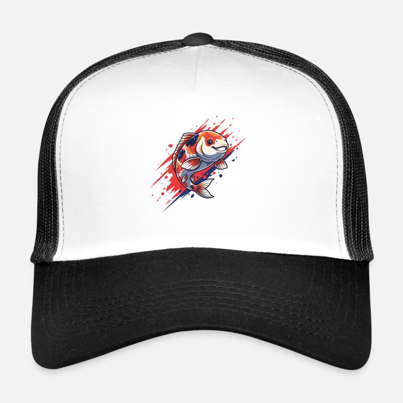Style rouge bleu Koi-Splash Casquette trucker 