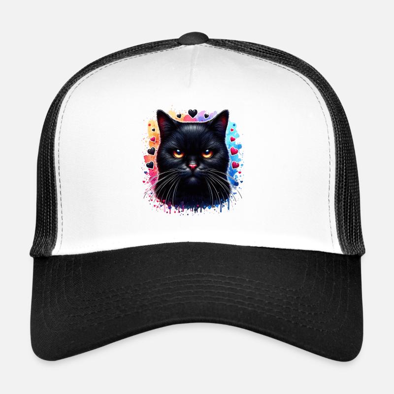 Chat noir Casquette trucker 